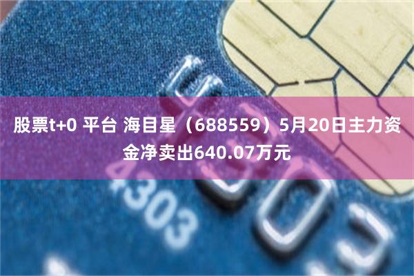 股票t+0 平台 海目星（688559）5月20日主力资金净卖出640.07万元