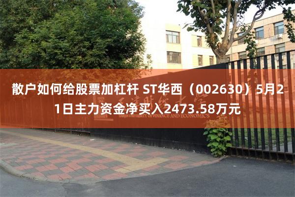 散户如何给股票加杠杆 ST华西（002630）5月21日主力资金净买入2473.58万元