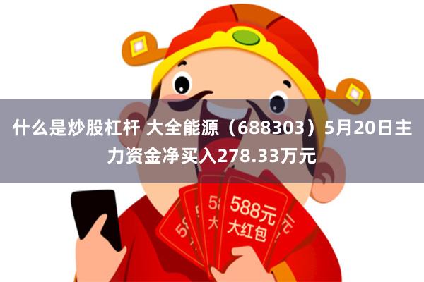 什么是炒股杠杆 大全能源（688303）5月20日主力资金净买入278.33万元
