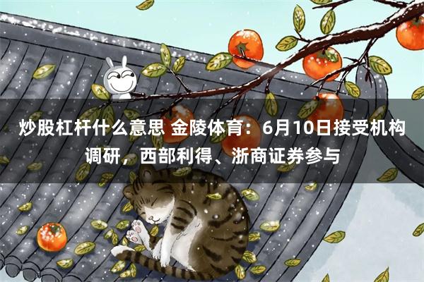 炒股杠杆什么意思 金陵体育：6月10日接受机构调研，西部利得、浙商证券参与