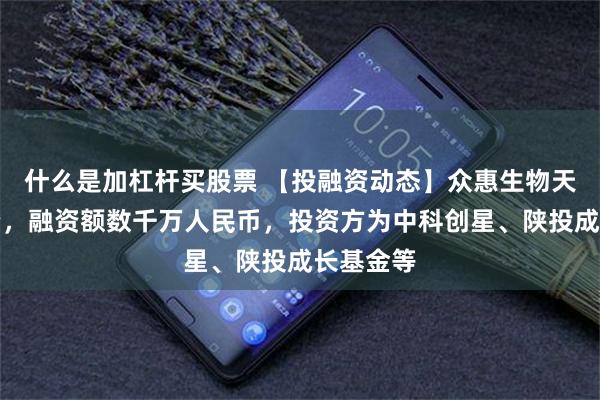 什么是加杠杆买股票 【投融资动态】众惠生物天使轮融资，融资额数千万人民币，投资方为中科创星、陕投成长基金等