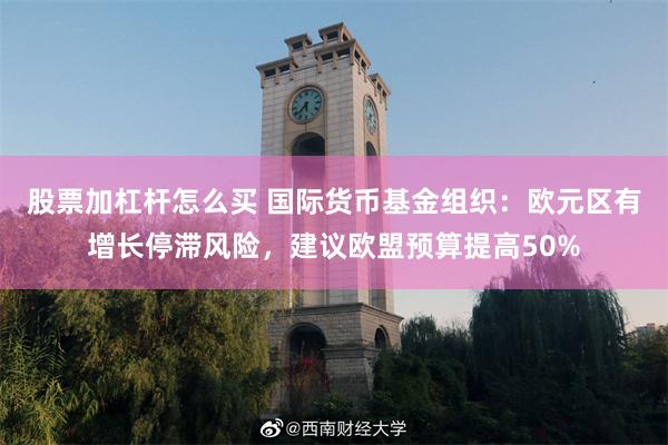 股票加杠杆怎么买 国际货币基金组织：欧元区有增长停滞风险，建议欧盟预算提高50%