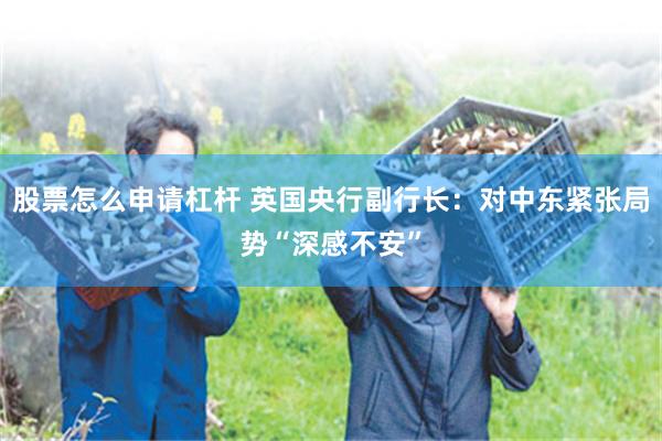 股票怎么申请杠杆 英国央行副行长：对中东紧张局势“深感不安”