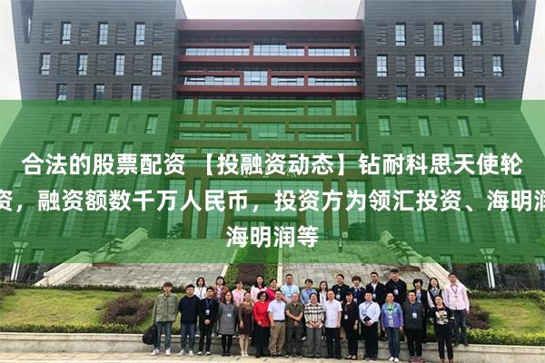 合法的股票配资 【投融资动态】钻耐科思天使轮融资,融资额数千万人民币,投资方为领汇投资、海明润等