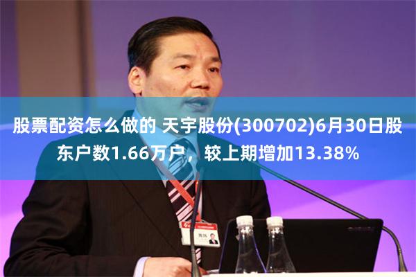 股票配资怎么做的 天宇股份(300702)6月30日股东户数1.66万户，较上期增加13.38%
