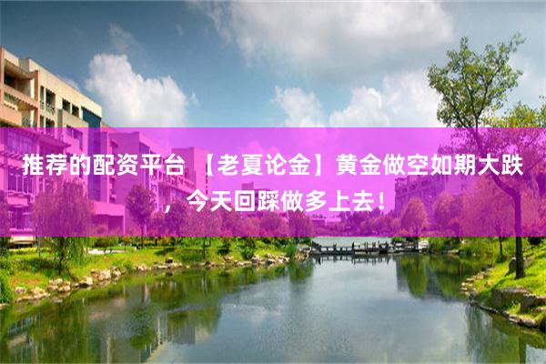 推荐的配资平台 【老夏论金】黄金做空如期大跌，今天回踩做多上去！