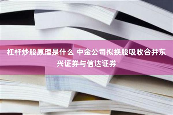 杠杆炒股原理是什么 中金公司拟换股吸收合并东兴证券与信达证券