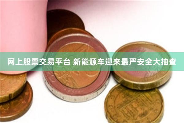 网上股票交易平台 新能源车迎来最严安全大抽查