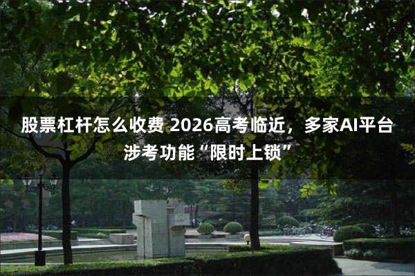 股票杠杆怎么收费 2026高考临近，多家AI平台涉考功能“限时上锁”