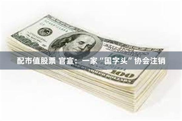 配市值股票 官宣:一家“国字头”协会注销