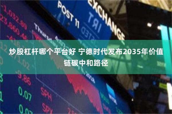 炒股杠杆哪个平台好 宁德时代发布2035年价值链碳中和路径