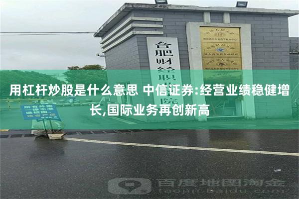 用杠杆炒股是什么意思 中信证券:经营业绩稳健增长,国际业务再创新高