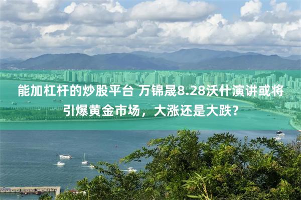 能加杠杆的炒股平台 万锦晟8.28沃什演讲或将引爆黄金市场，大涨还是大跌？