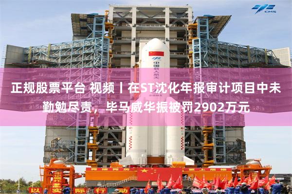 正规股票平台 视频丨在ST沈化年报审计项目中未勤勉尽责，毕马威华振被罚2902万元