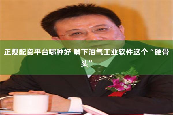 正规配资平台哪种好 啃下油气工业软件这个“硬骨头”